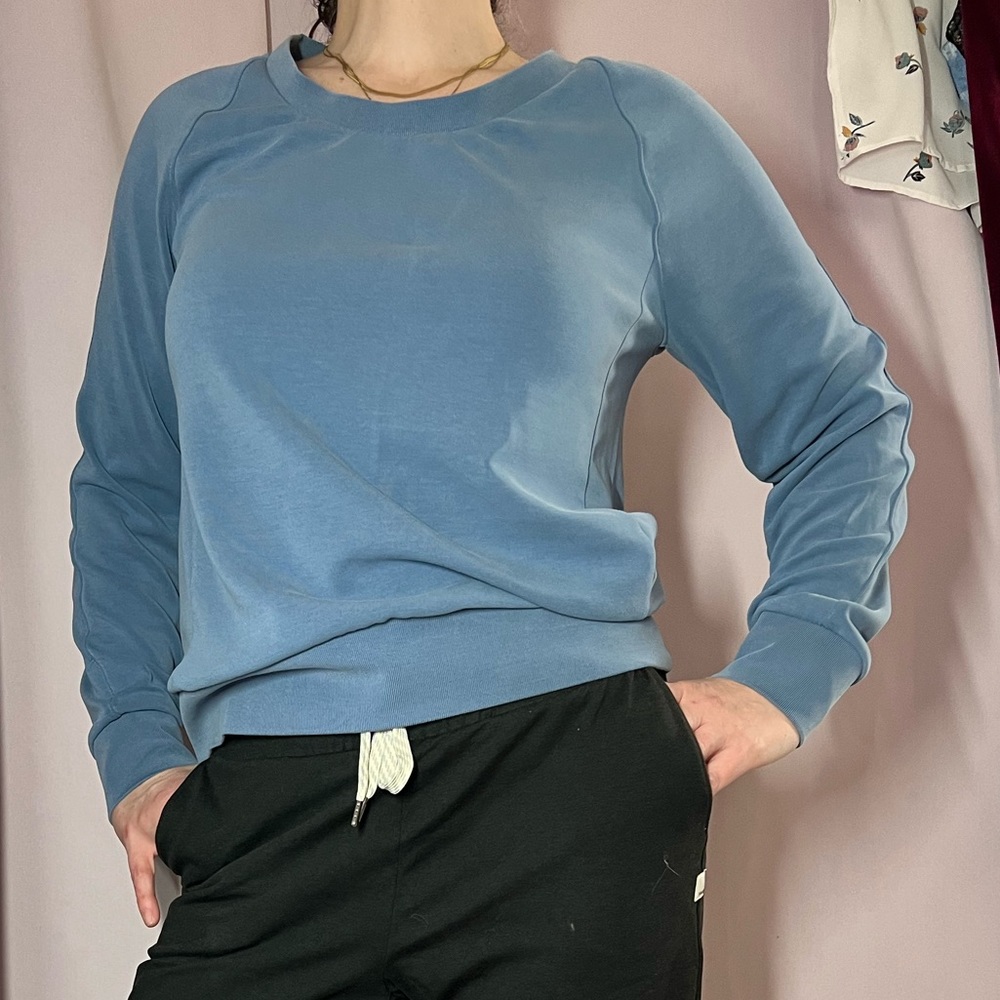 Athleta Brand.  long sleeve light sweatshirt. Royal Blue Small. Extra soft.